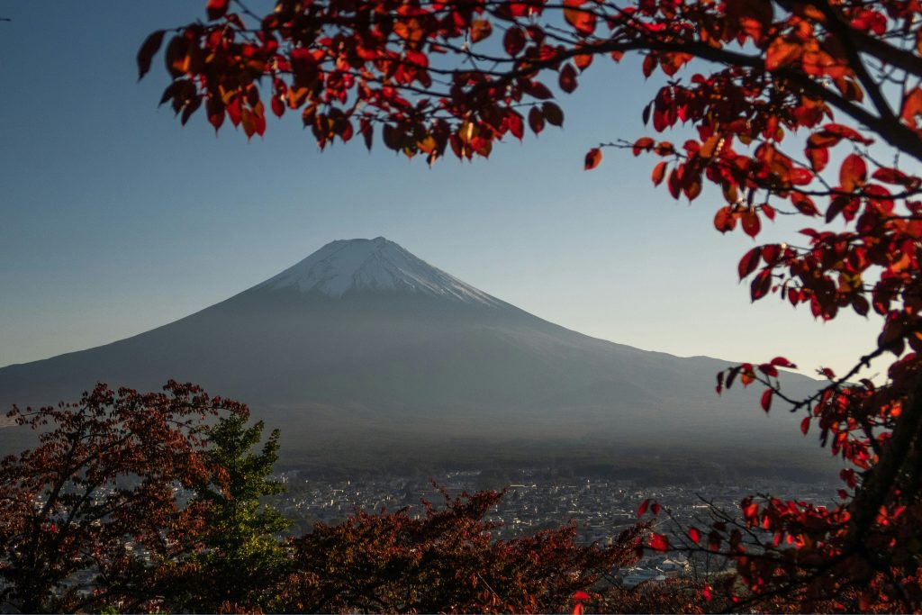 japan autumn mt fuji september november