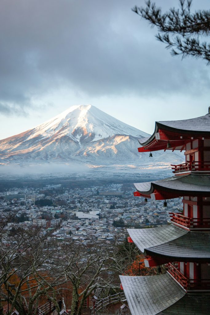 japan winter mt fuji december february